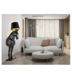 Lampa podłogowa Horse Stand M czarna