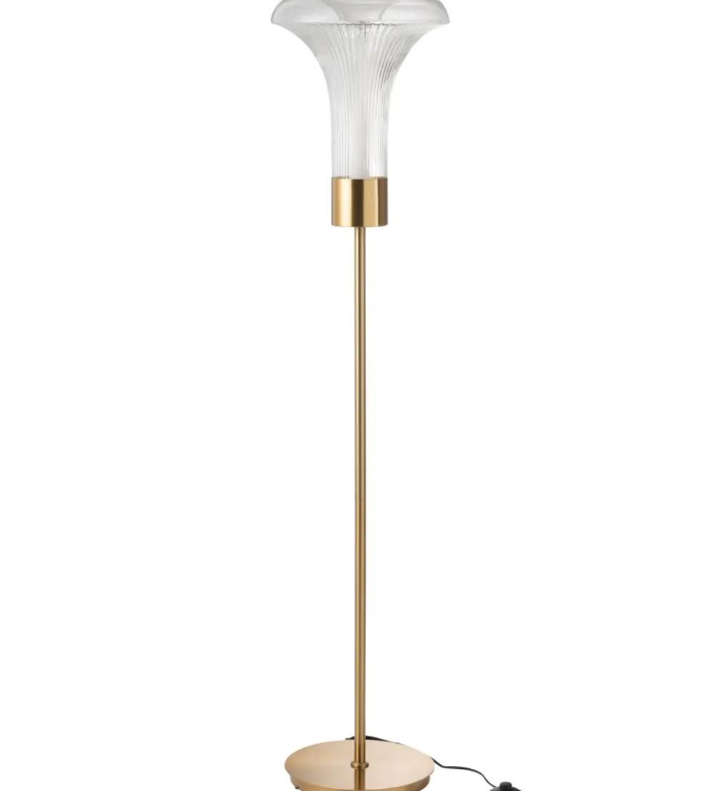 Lampa podłogowa KLER LED 155 cm złota