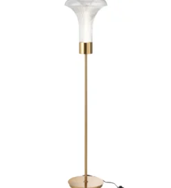 Lampa podłogowa KLER LED 155 cm złota