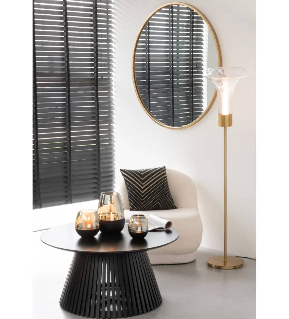 Lampa podłogowa KLER LED 155 cm złota