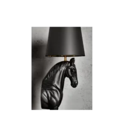 Lampa podłogowa Koń Horse Black Beauty czarna
