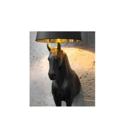 Lampa podłogowa Koń Horse Black Beauty czarna