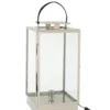 Lampa podłogowa LATARNIA 76 cm srebrna