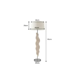 Lampa podłogowa LEAF 130 cm drewno teak
