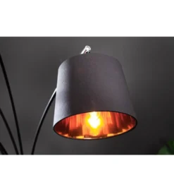 Lampa podłogowa Levels 202 cm czarno złota
