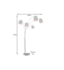 Lampa podłogowa Levels 202 cm czarno złota