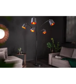 Lampa podłogowa Levels 202 cm czarno złota