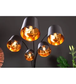 Lampa podłogowa Levels 202 cm czarno złota