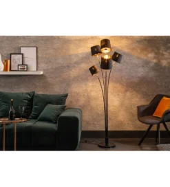 Lampa podłogowa Levels 178 cm czarno złota