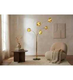 Lampa podłogowa LIQUID DIAMOND 202 cm złota
