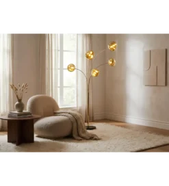 Lampa podłogowa LIQUID DIAMOND 202 cm złota