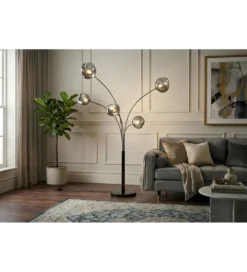 Lampa podłogowa LIQUID DIAMOND 202 cm szara