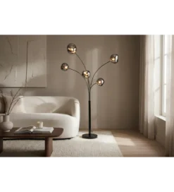 Lampa podłogowa LIQUID DIAMOND 202 cm szara