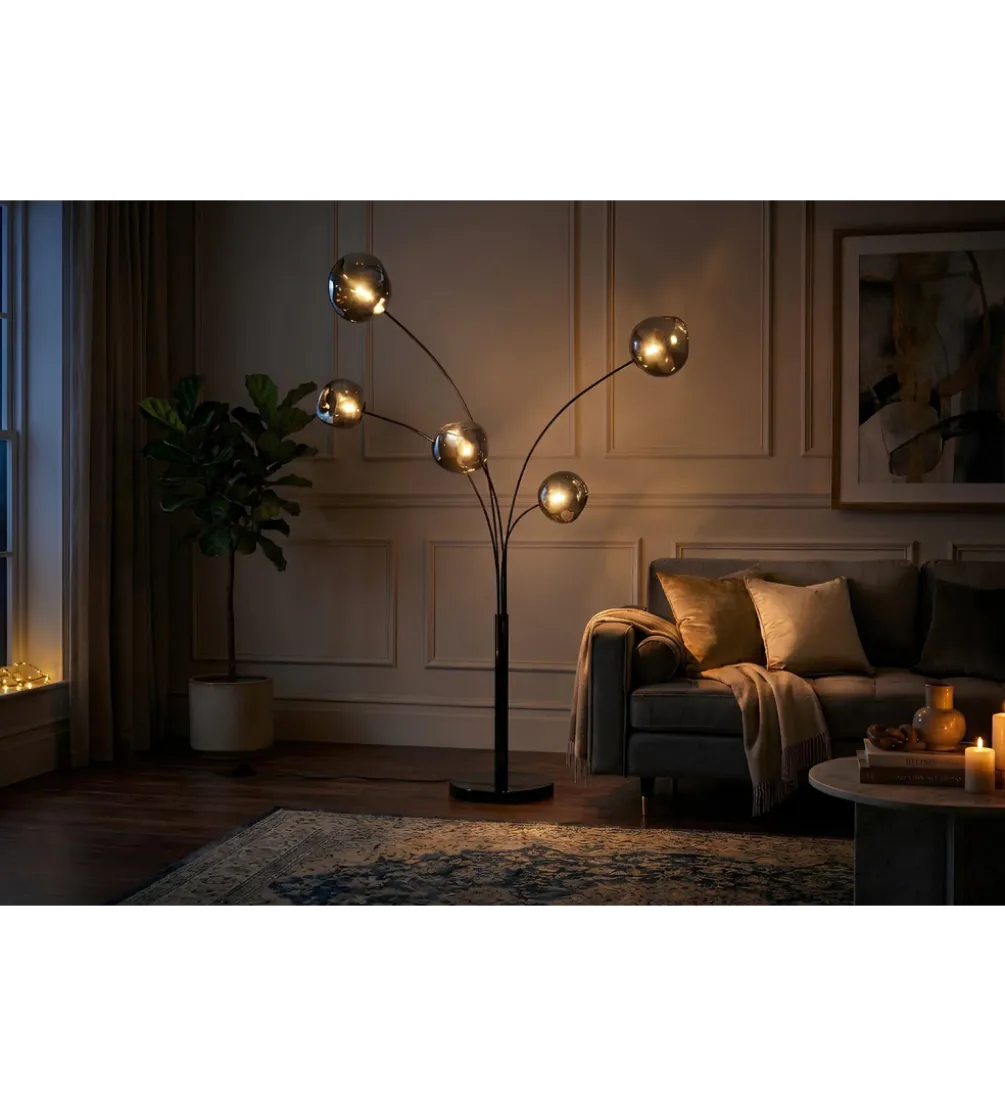 Lampa podłogowa LIQUID DIAMOND 202 cm szara