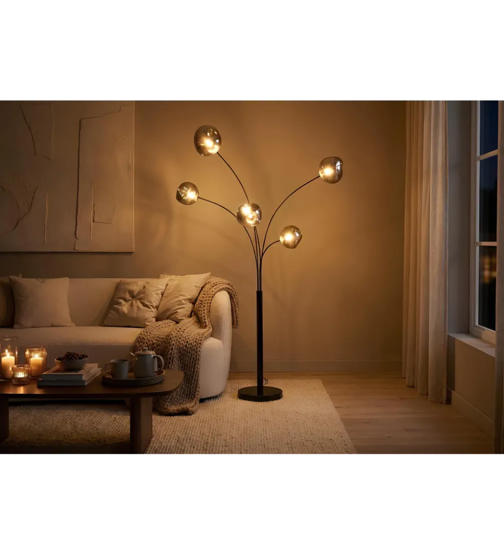 Lampa podłogowa LIQUID DIAMOND 202 cm szara
