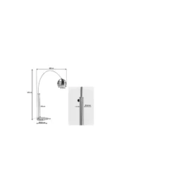 Lampa podłogowa LOUNGE 175 cm czarna