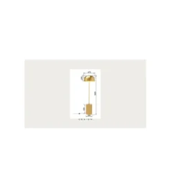 Lampa podłogowa LOUNGY 160 cm złota