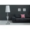 Lampa podłogowa Lucie 160cm biało srebrna
