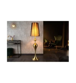 Lampa podłogowa Lucie 160 cm czarno złota