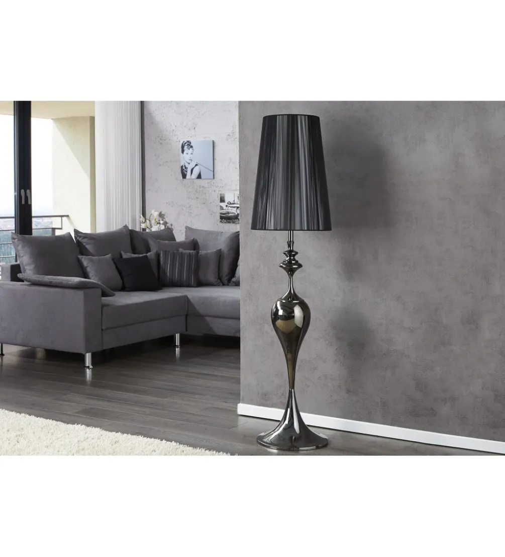 Lampa podłogowa Lucie czarna