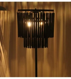 Lampa podłogowa LUTER 148 cm czarna
