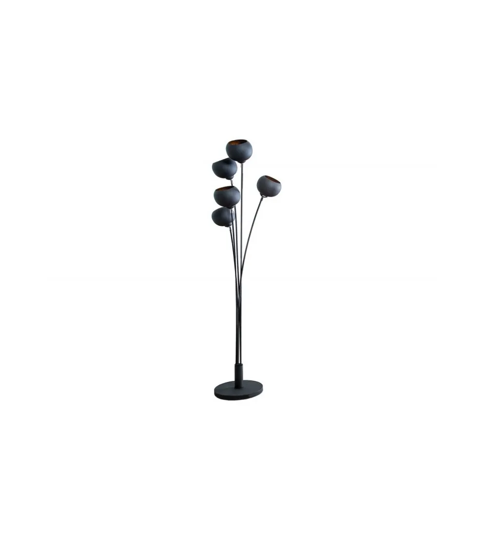 Lampa podłogowa Magma 170cm czarne złoto