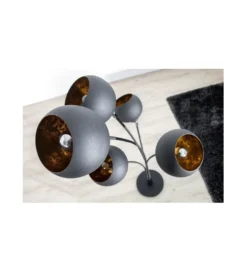 Lampa podłogowa Magma 170cm czarne złoto