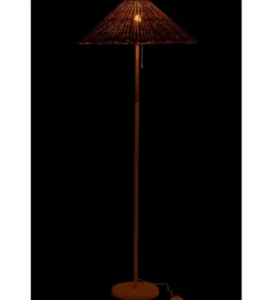 Lampa podłogowa MERTAN 154 cm rattan biała