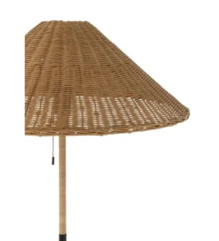 Lampa podłogowa MERTAN 154 cm rattan czarna