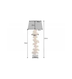 Lampa podłogowa Morella 122 cm srebrna