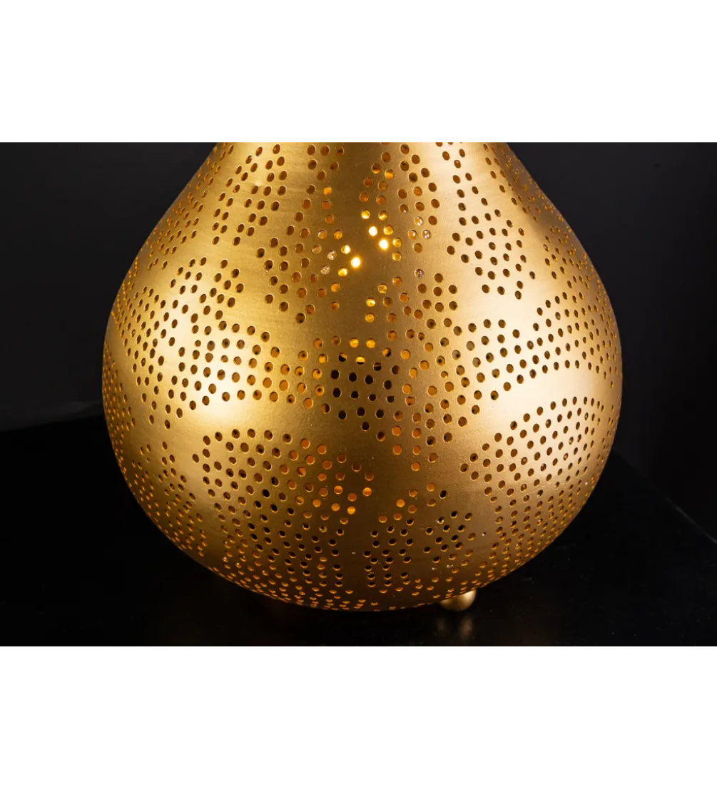 Lampa podłogowa ORIENT LIVING 50 cm ze złotym dekorem