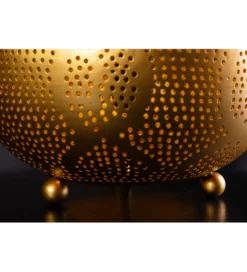 Lampa podłogowa ORIENT LIVING 50 cm ze złotym dekorem