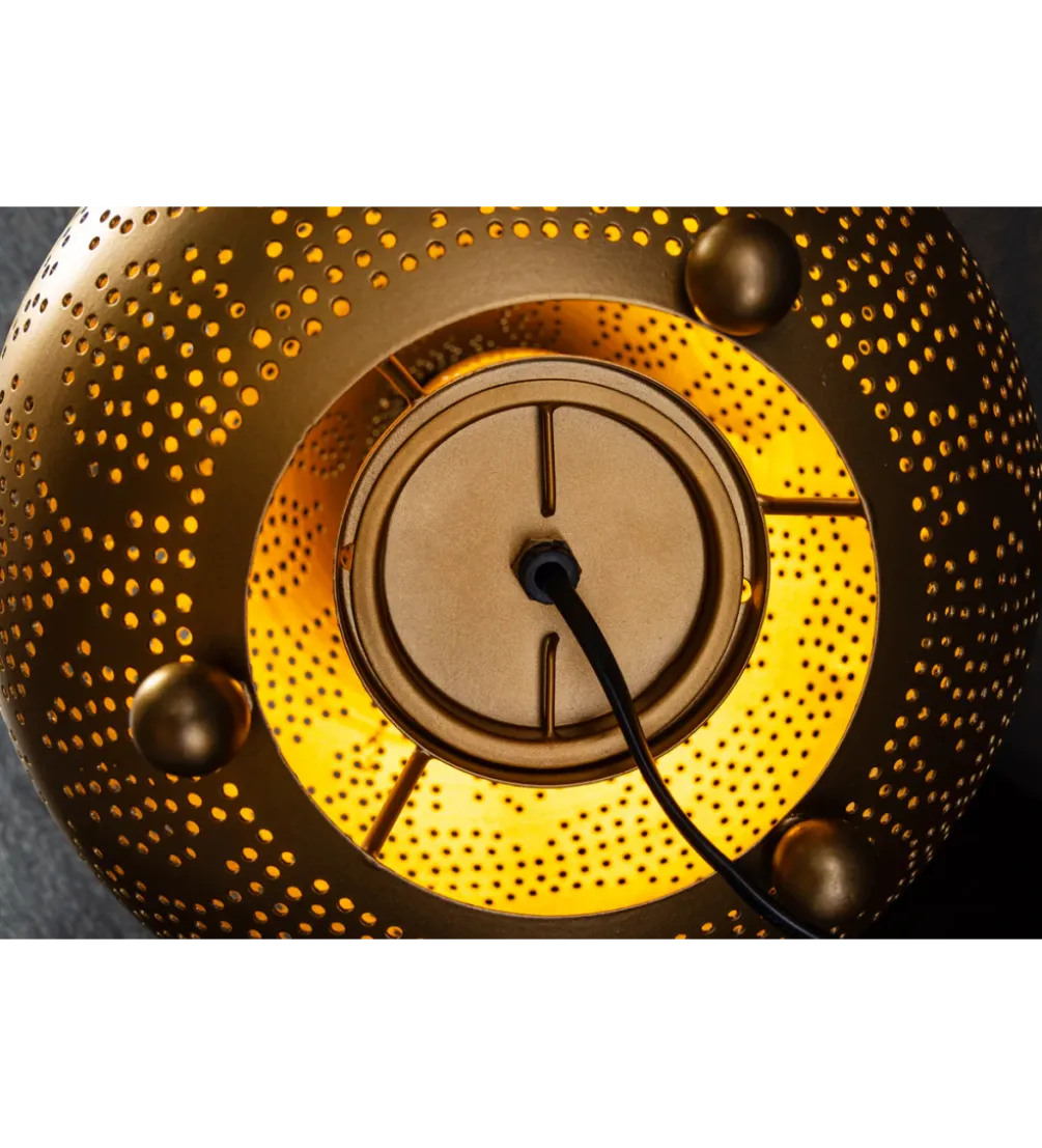 Lampa podłogowa ORIENT LIVING 50 cm ze złotym dekorem