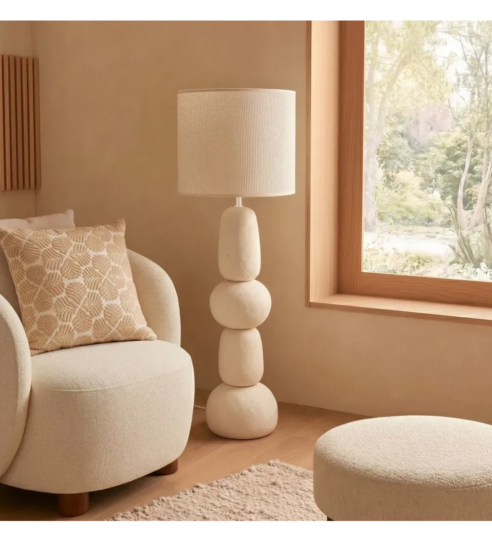 Lampa podłogowa OTAMENK 105 cm kremowa