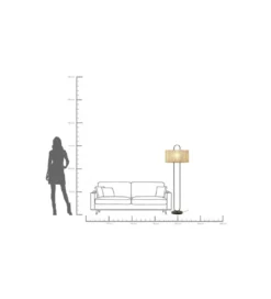 Lampa podłogowa PHILADELPHIA 152 cm czarna