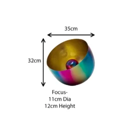 Lampa podłogowa RAINBOW 35 cm złota