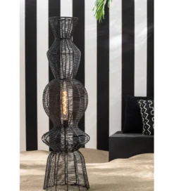 Lampa podłogowa ROPEAN 135 cm czarna