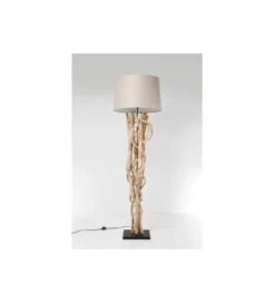 Lampa podłogowa SCULTRA drewno akacja