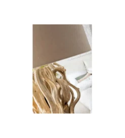 Lampa podłogowa SCULTRA drewno akacja