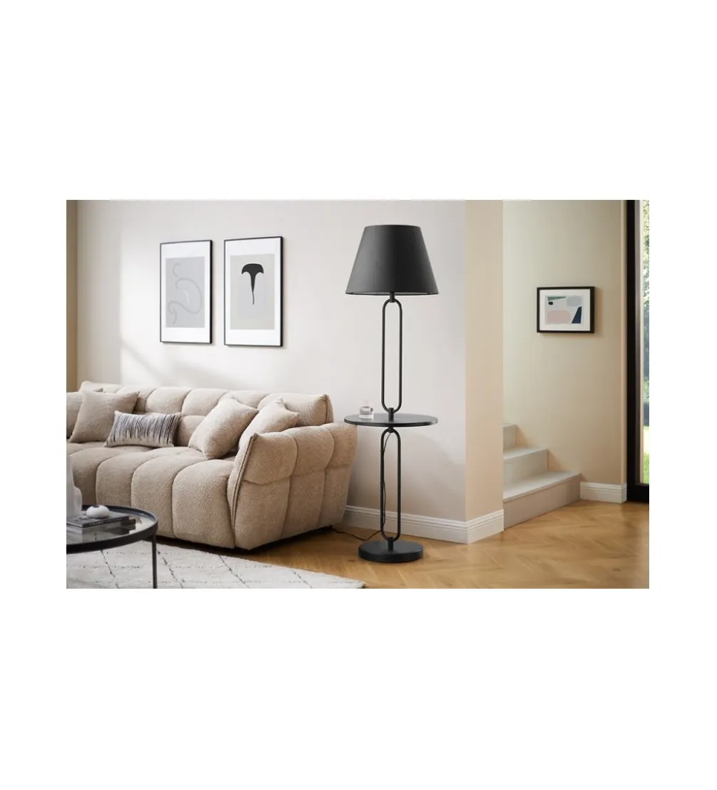 Lampa podłogowa SERVI 175 cm czarna