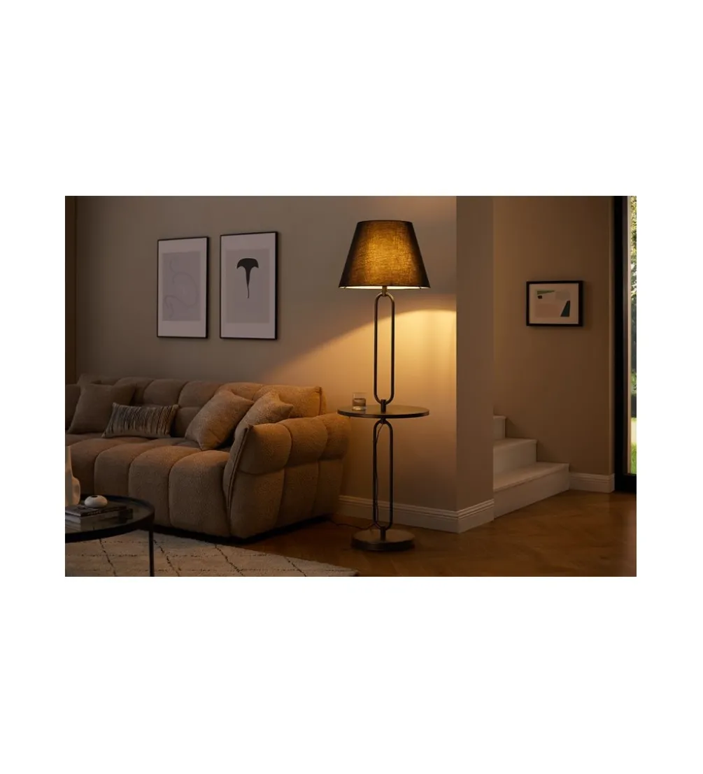 Lampa podłogowa SERVI 175 cm czarna