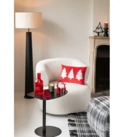 Lampa podłogowa SHARY 160 cm drewno ailanthus czarna