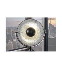 Lampa podłogowa Studio 146 cm czarno srebrna