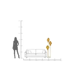 Lampa podłogowa SUPERNOVA AMBER 160 cm złota