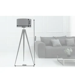 Lampa podłogowa Tripod czarna