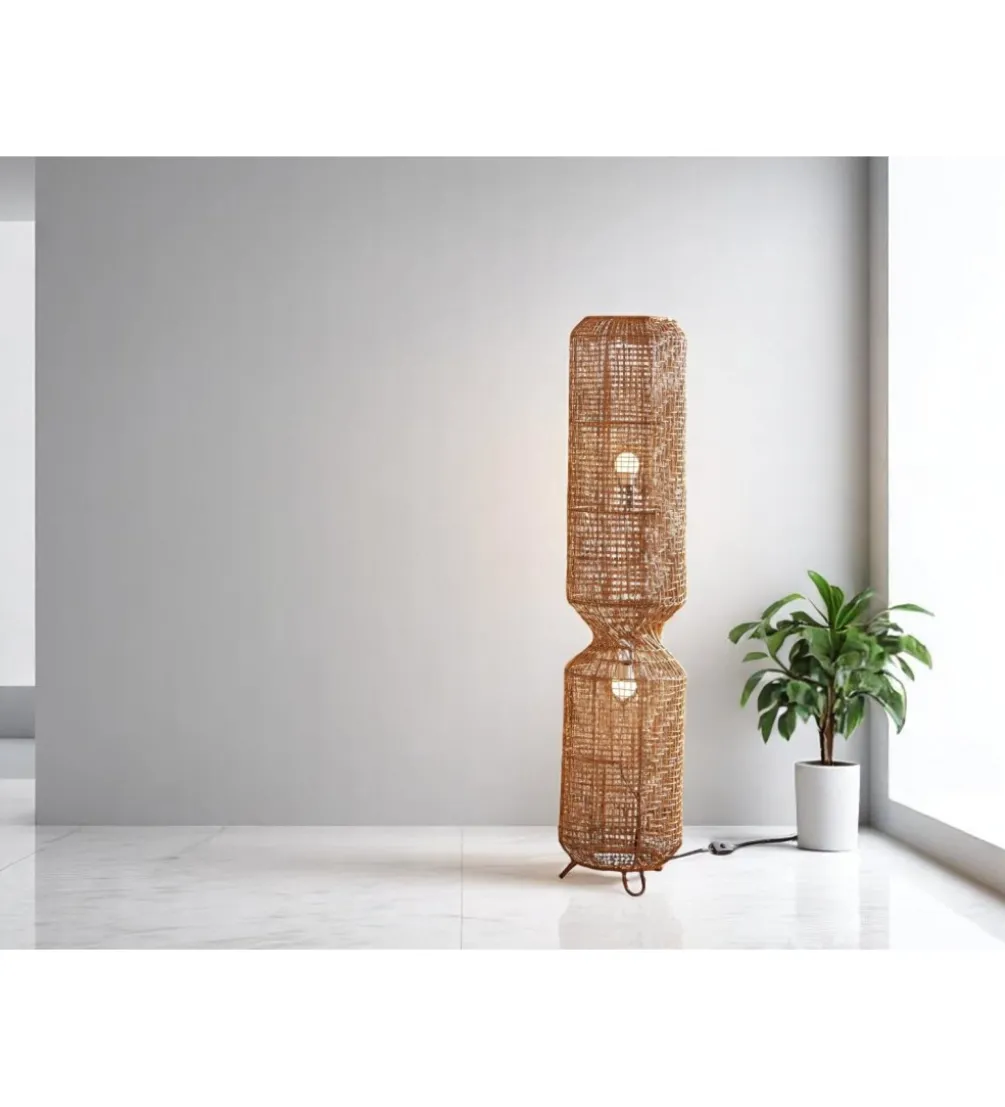 Lampa stojąca Aurora ratan 30 cm
