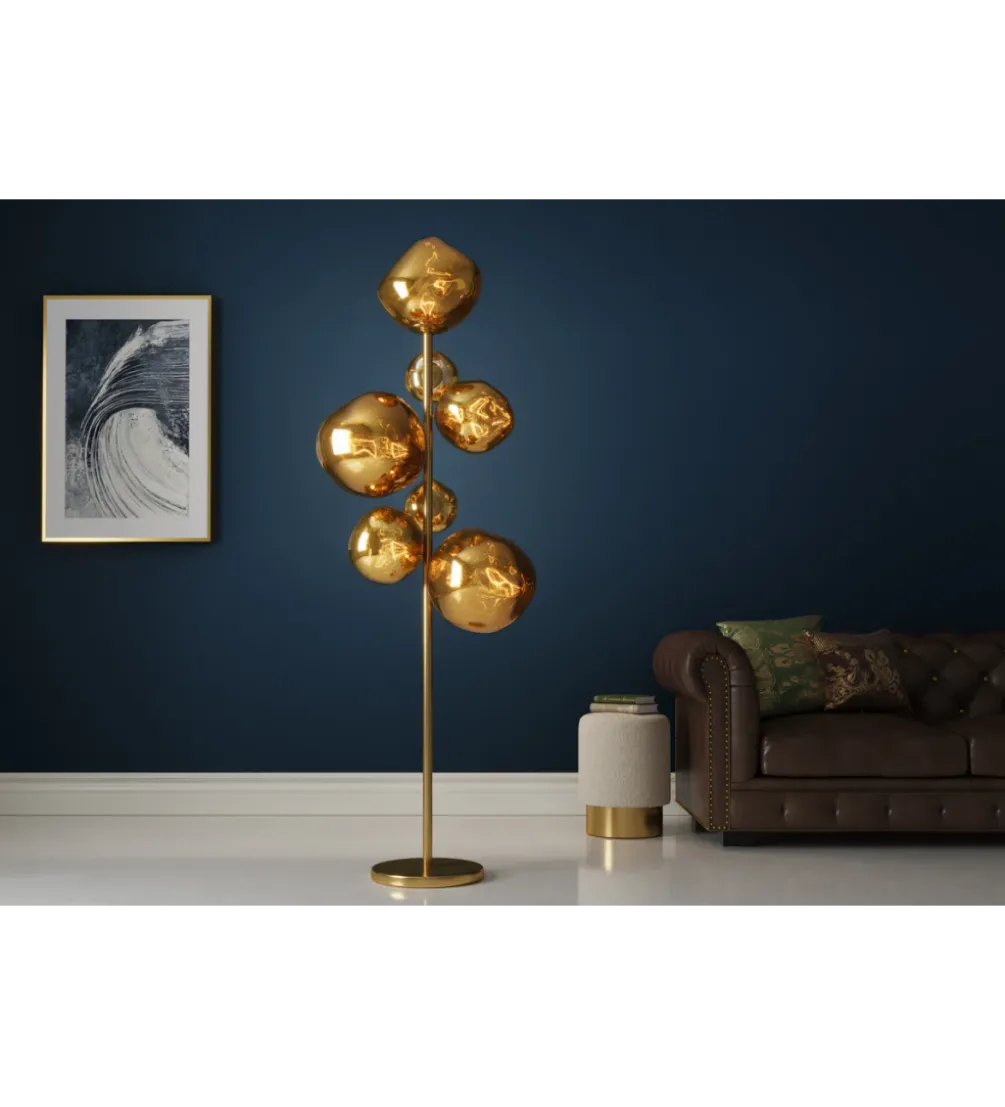 Lampa stojąca LIQUID DIAMOND 170 cm złota