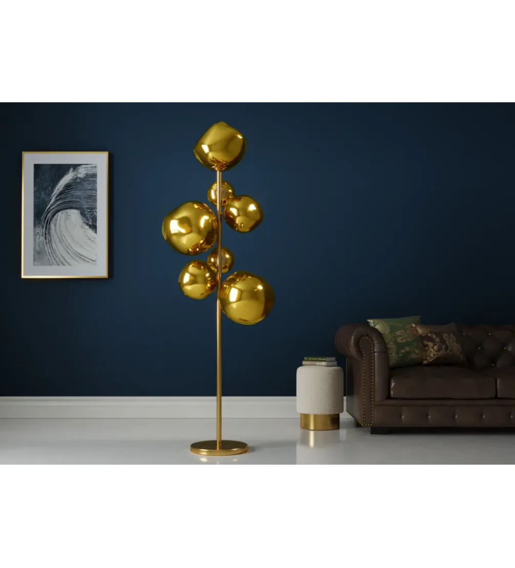 Lampa stojąca LIQUID DIAMOND 170 cm złota