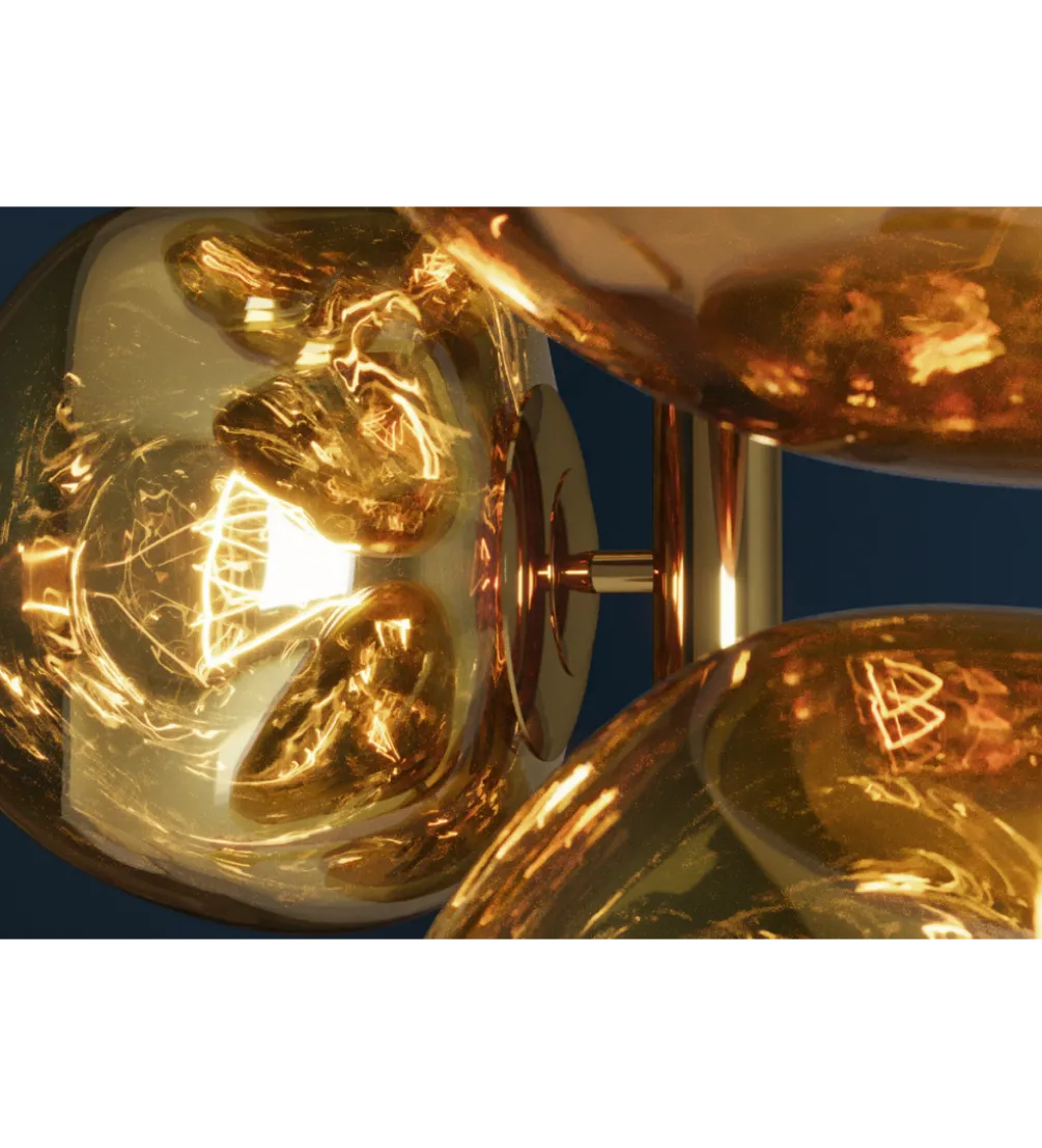 Lampa stojąca LIQUID DIAMOND 170 cm złota