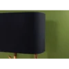 Lampa stojąca WARDROBE 150 cm naturalny z abażurem czarno-złotym